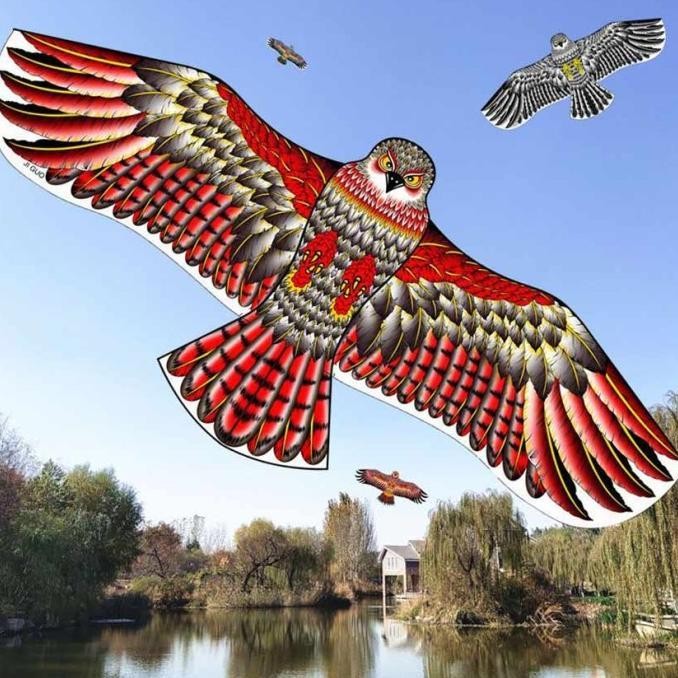 Hemat Mainan Layangan Elang Jumbo Burung 1.7M Mainan Layang Layang Anak Pcs