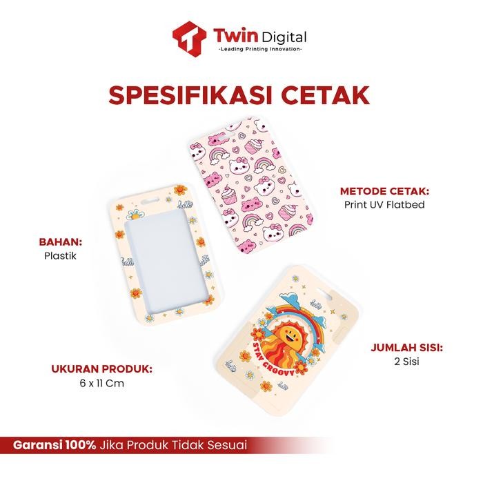 

Custom Name Tag Hardcase / Print Tempat Kartu ID Card Motif Custom - Cetak Case ID Card Holder Tanpa