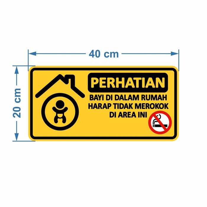 

RAMBU SIGN PLANG DILARANG MEROKOK ADA BAYI 40CM X 20CM PLAT ALUMUNIUM
