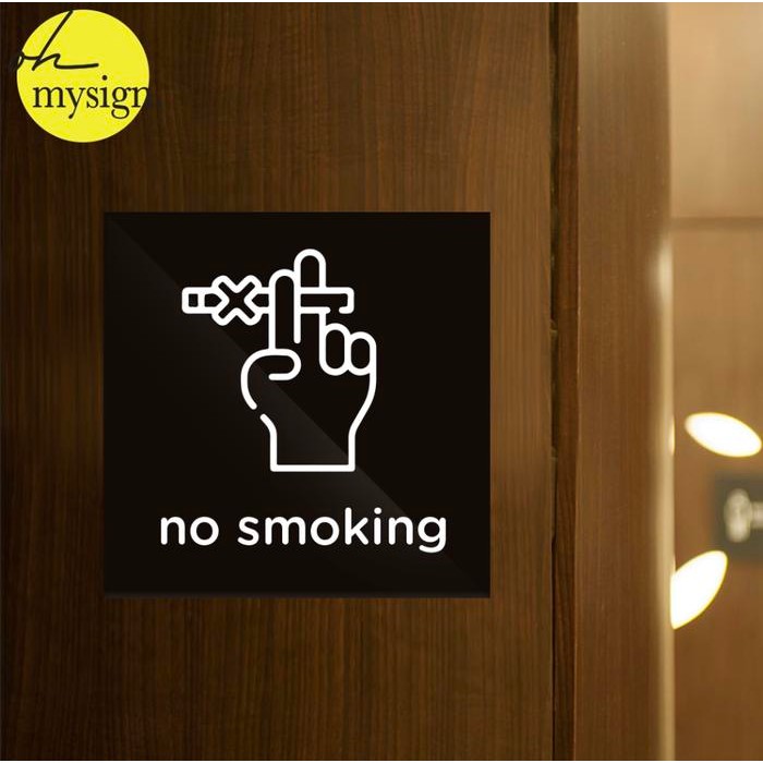 

SIGN AKRILIK NO SMOKING PRINTED PAPAN PENANDA STIKER AKRILIK