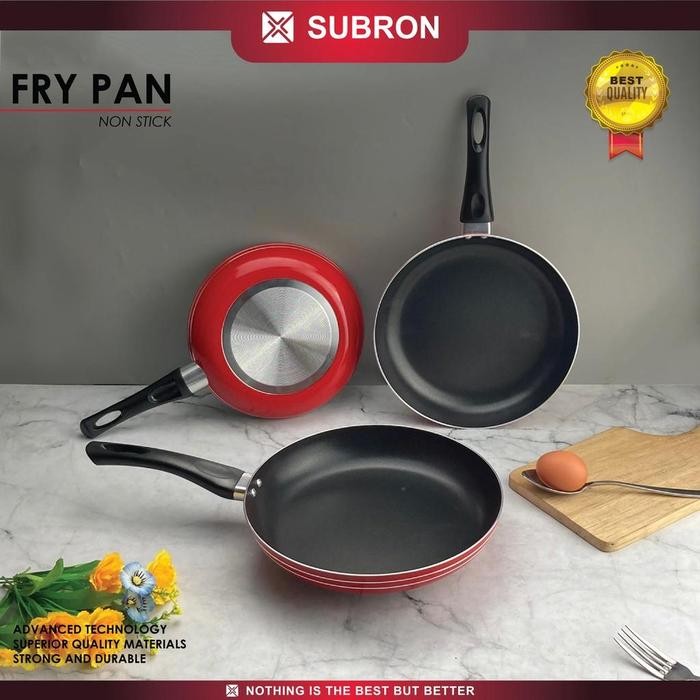 Pilihan- Subron Frying Pan 24Cm Fry Pan Lapis Teflon Non-Stick Anti Lengket Tebal Tanpa Tutup