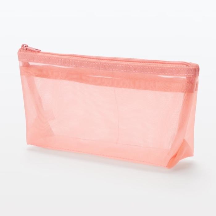

Sale Muji Japan Nylon Pen Case Mesh With Gusset Black Makeup Case Asesoris