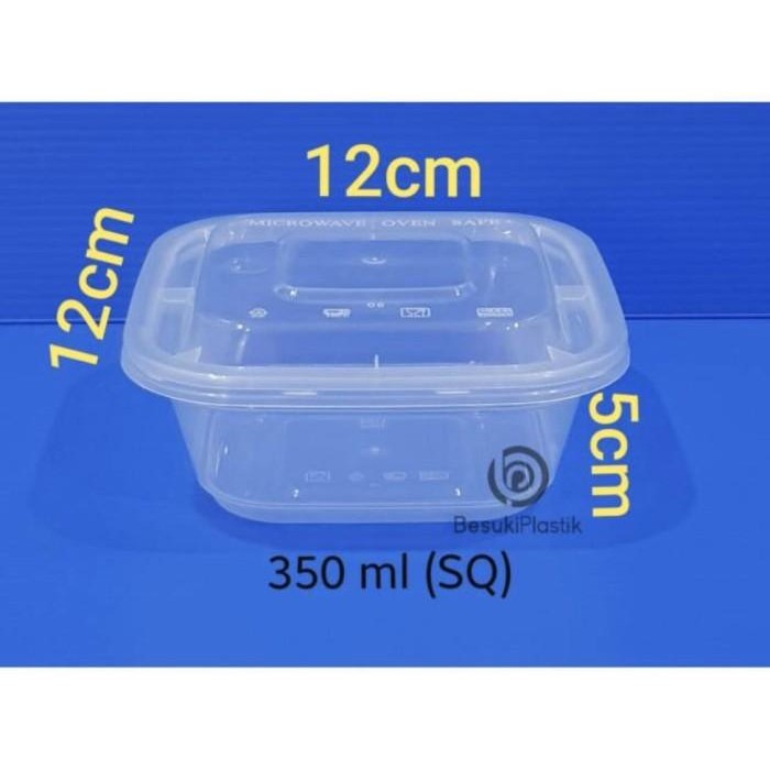(Allthebest) Thinwall 350ml SQ / Thinwall 350ml Kotak Persegi / Kotak Thinwall 350m