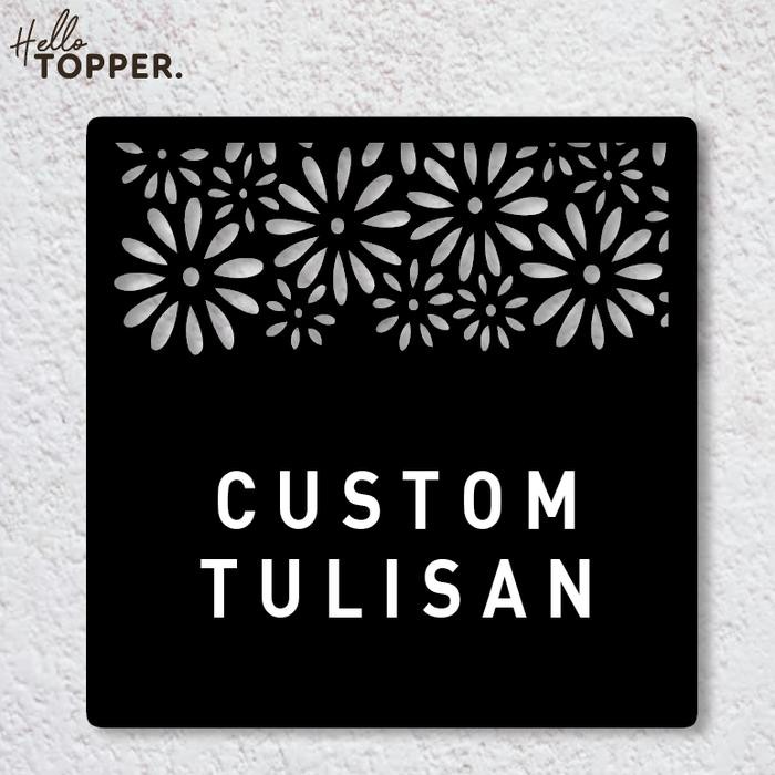 

HRG DISKON Custom Tulisan Sign Board Acrylic Kotak Motif Daun Akrilik UV Print Sign Board Papan