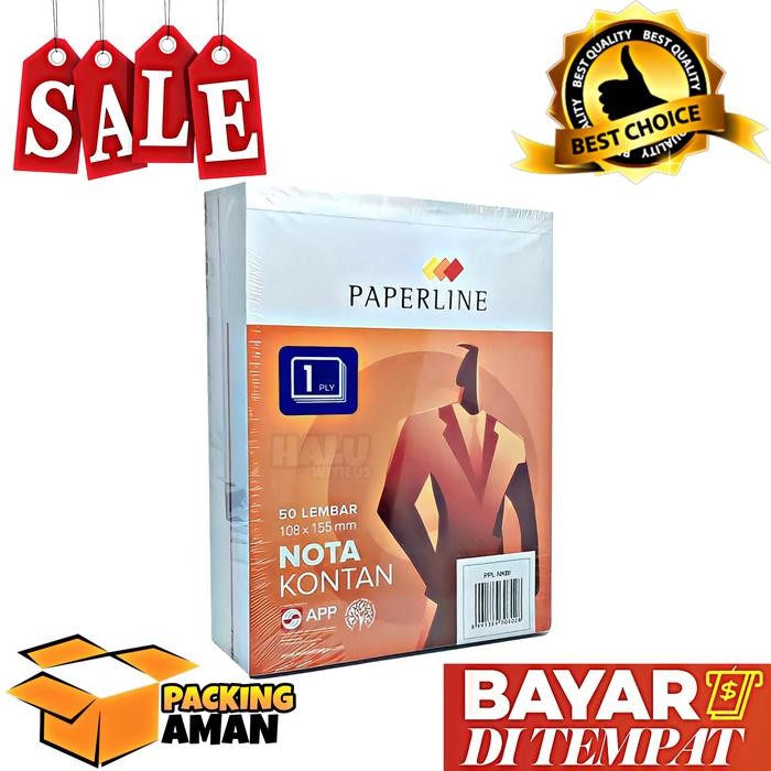 

New (BISA COD) PROMO 10 Pcs Bon Nota Kontan Paperline 1 Ply / Rangkap 1 / Rangkap Kecil