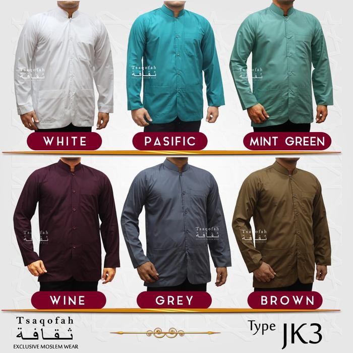 Baju koko Tsaqofah Model Jasco Koko Dewasa polos Koko jasco