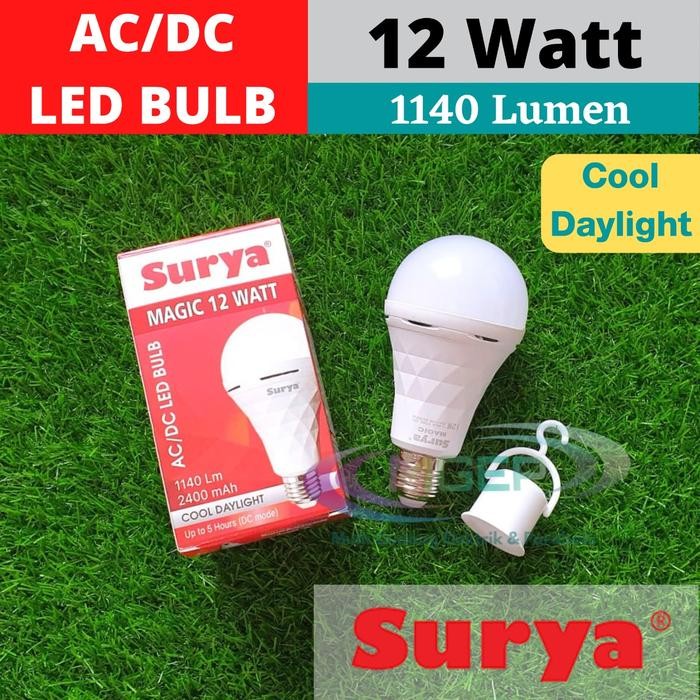 New Lampu LED Surya Magic 12 watt Emergency Lamp 12 watt White