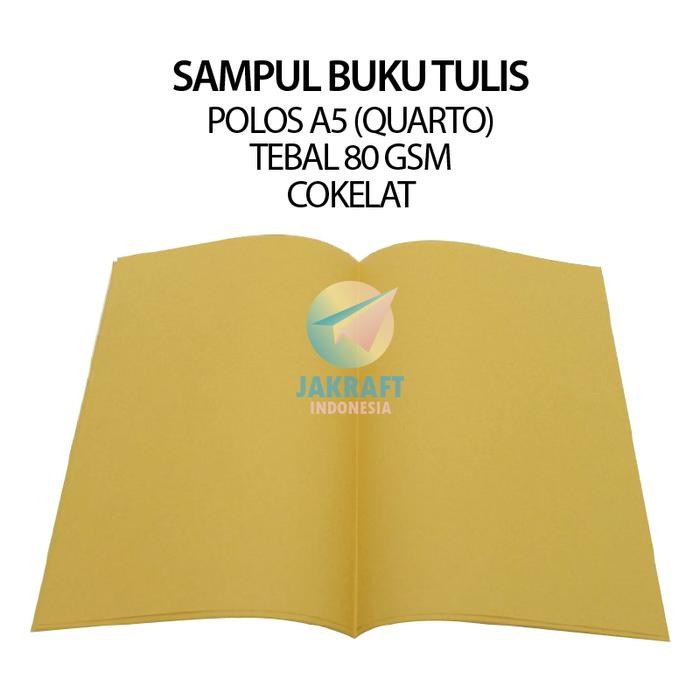 

New (20 Pcs) Kertas Sampul Buku Tulis SiDU Quarto A5 Tebal 80 Gsm Coklat Cokelat Polos Biasa Kwarto