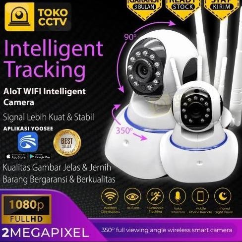 CCTV IP Cam Wifi 3 Antena YOOSEE 1080p HD IP Camera Wireless 360 View