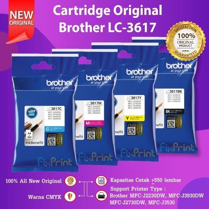 Pilihan- Brother Tinta Lc-3617Bk Lc3617Bk Lc3617 Bk Original Black