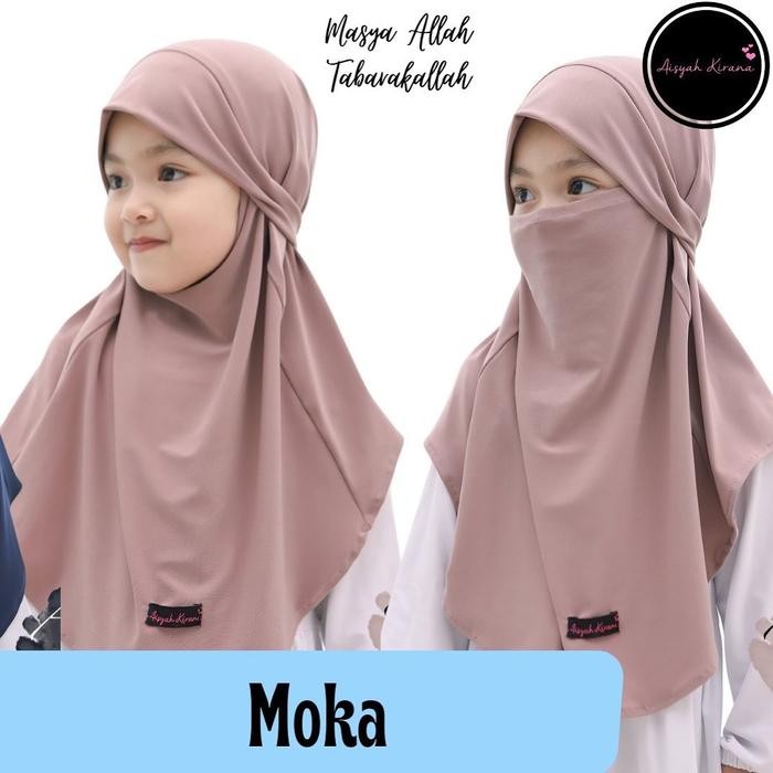 Pilihan- Aleeza Jilbab Anak French Khimar 2-5 Tahun Kerudung Bayi Aisyahkirana