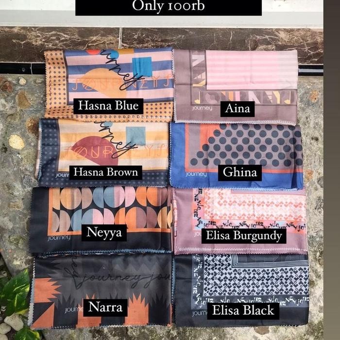Pilihan- Hijab Journey Nara Elisa Ghina Aina Neyya Mewah Nyaman Square Voal Muslim Empat