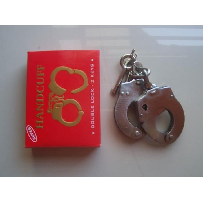 ASLI Borgol Jari Tangan Jempol Handcuffs Gari Kecil Polisi Asli READY STOCK