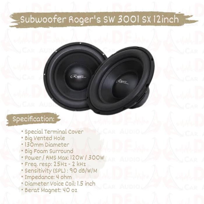 Ready Subwoofer Roger's SW 3001SX 12inch