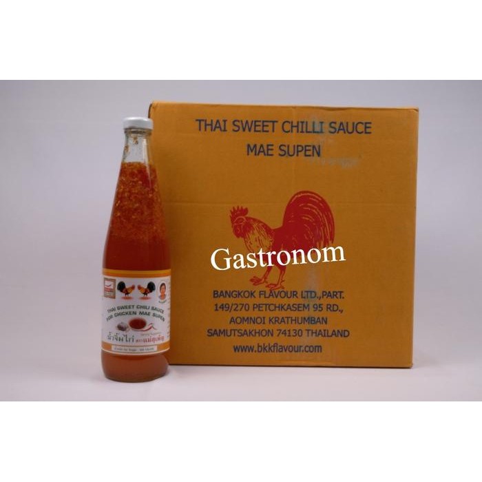 

Thai Sweet Chili Sauce Mae Supen 930 gr / Dipping Sauce - Karton