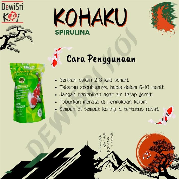 PAKAN IKAN KOI KOHAKU 1KG LARGE SPIRULINA COLOR ENHANCER, CEPAT BESAR & WARNA CERAH