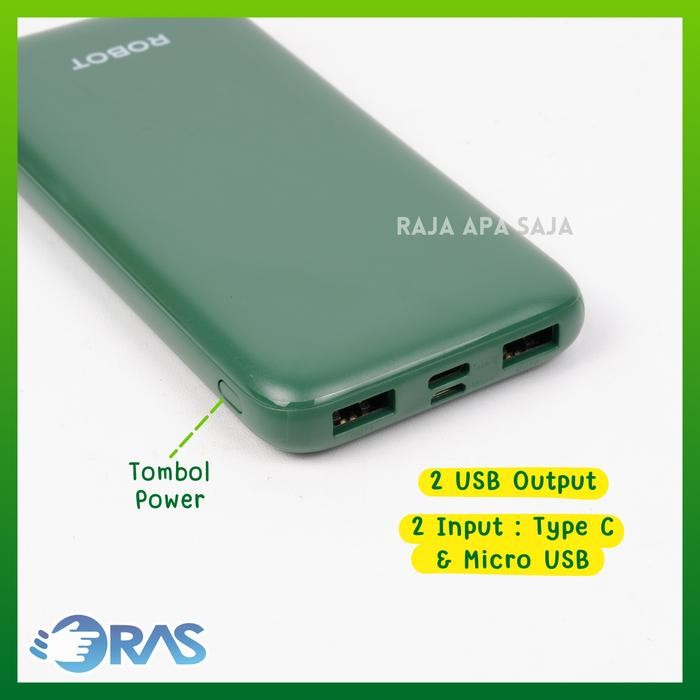 CAYS  Powerbank Robot 10000Mah Rt180 - Powerbeng Powerbenk Pawerbeng Ori