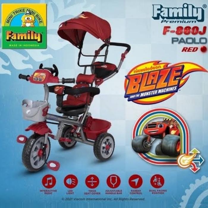 sepeda roda tiga family stroller paolo