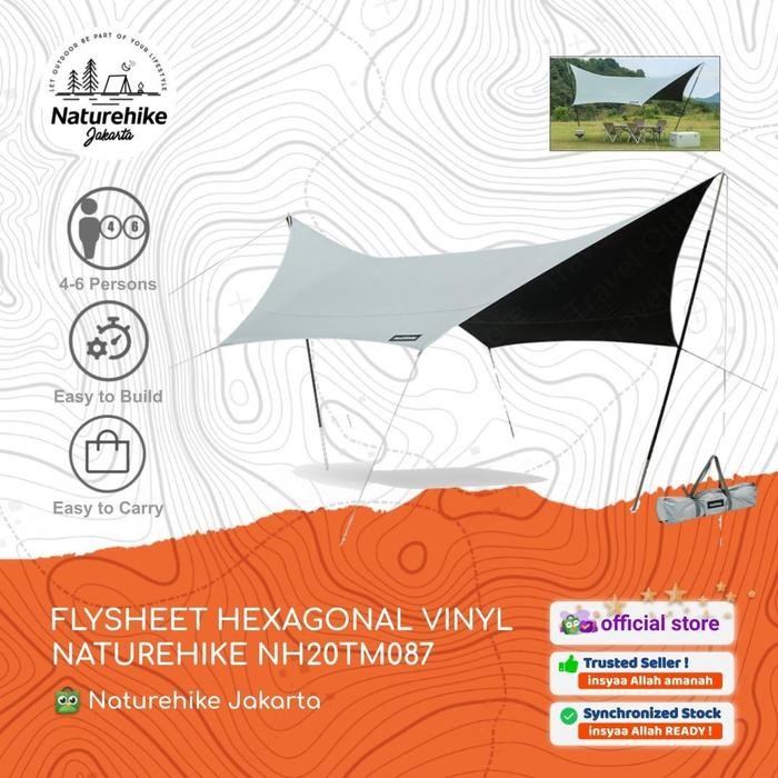 Ready FLYSHEET HEXAGONAL VINYL NATUREHIKE NH20TM087 TENDA SHELTER CAMPING