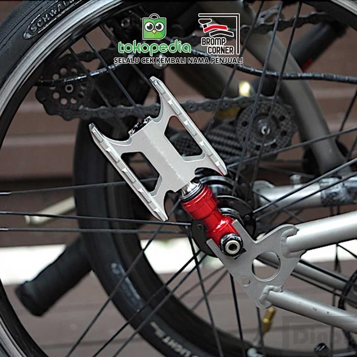 LITEPRO QR PEDAL HOLDER SEPEDA LIPAT - BROMMIE - SILVER