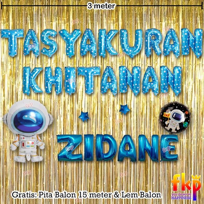 mhho- Paket Dekorasi Tasyakuran Khitanan / Sunatan Dekor Balon Tema Astronot
