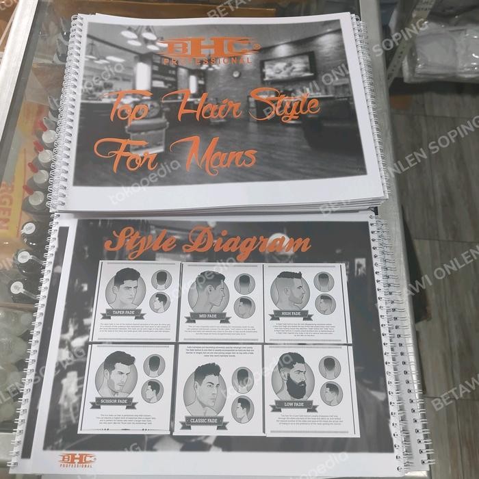 i63w- Catalog Katalog Barbershop Model Gaya Rambut Pria Buku Majalah Barber