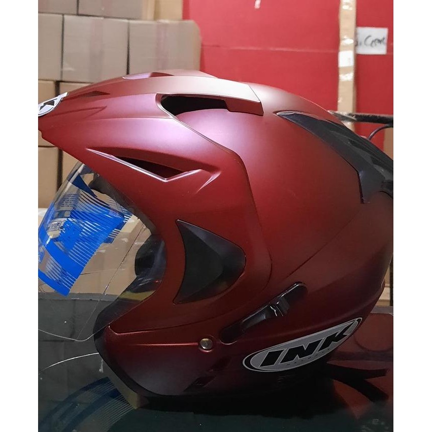 Helm REPLIKA INK TERBARU Dobel Visor type T1 MARUN DOFF