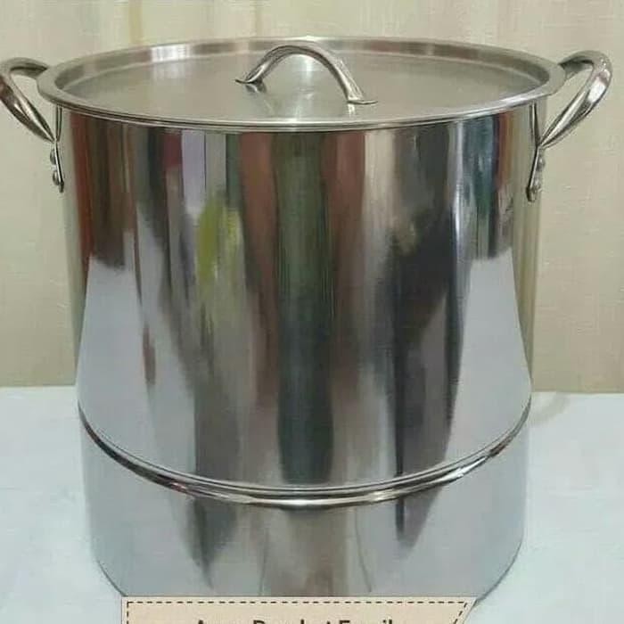 Panci Stock Pot Wsp 40Qt Supra Stainless/ Kukusan/ Steamer / Langseng