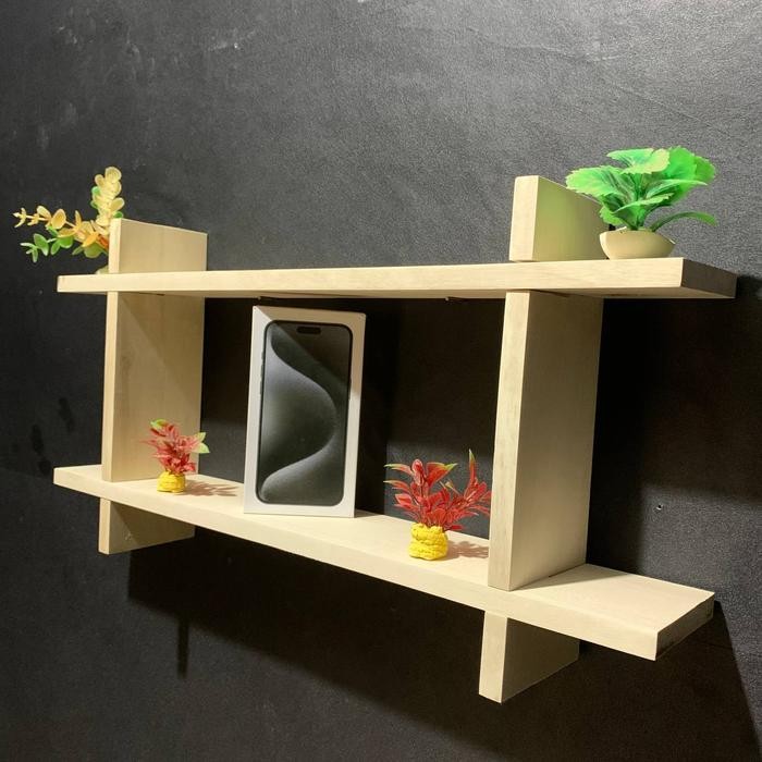 Rak Dinding Latar Belakang Dekorasi Ruang Tamu Penyimpanan Dinding Rak Gantung Kayu Putih Tbk