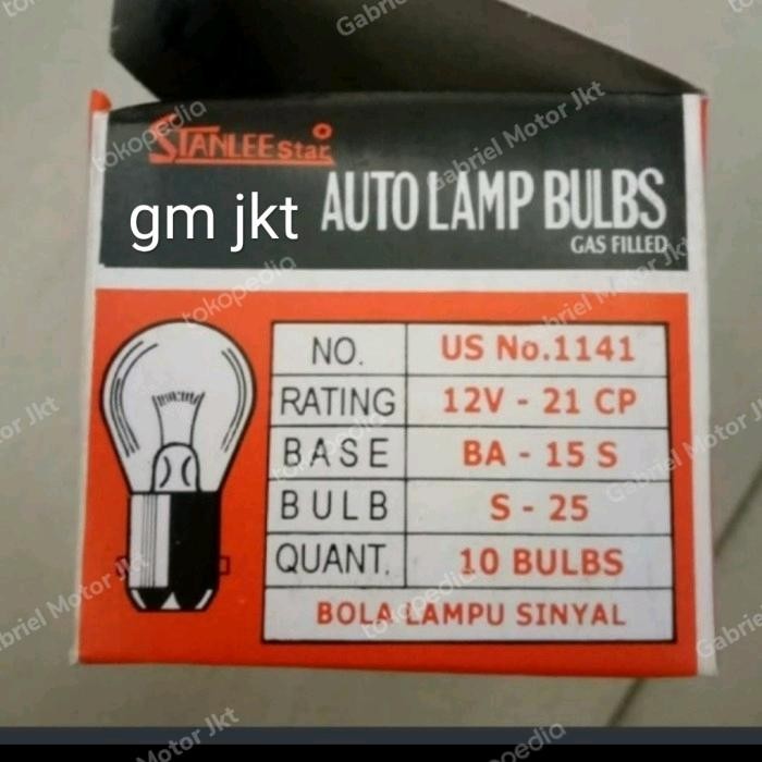 Jual Bulb Sen Kaki 1 12Volt 21Cp Stanlee -10Pcs/Dus