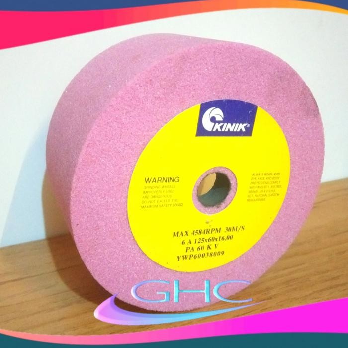 (Ghc)Batu Gerinda Asah Mangkok 5 Inch Size 125 X 60 X 16 Pa 60 Kv 6A