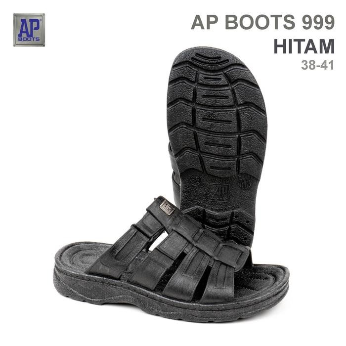 fwxh-Ap Boots 999 Hitam - Sandal Selop Sendal