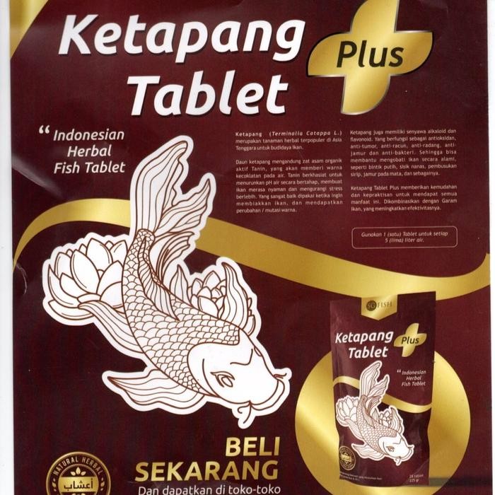 SG Fish Ketapang Tablet dan Mineral Tablet plus Vitamin C Obat Kondisioner Air Ikan