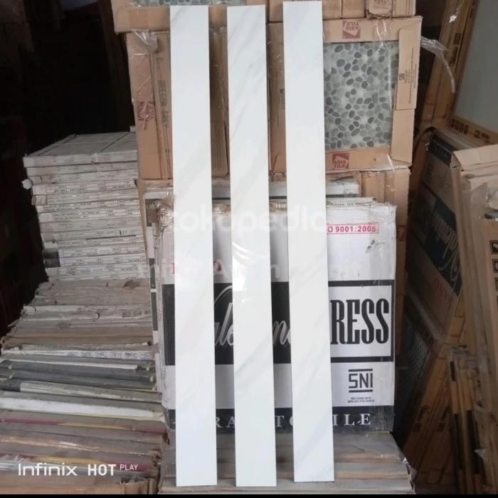 uq6l- List Plint Granit 10X80 / 10X120 Putih Marble Granit Keramik Plint