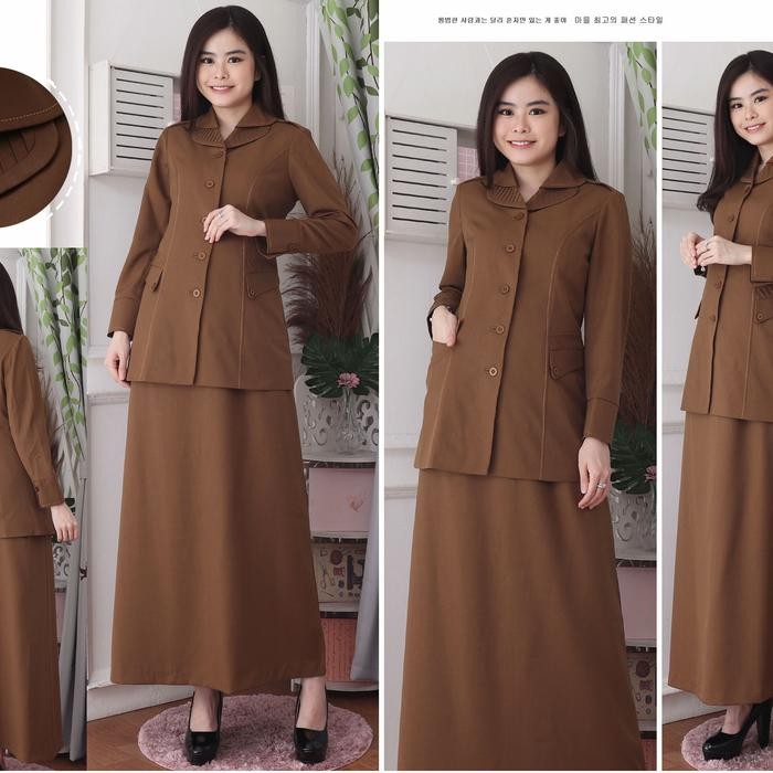 TERLARIS Jas Blazer Wanita Asn Pns 7010 Warna Pemda Aceh Set Rok READY STOCK