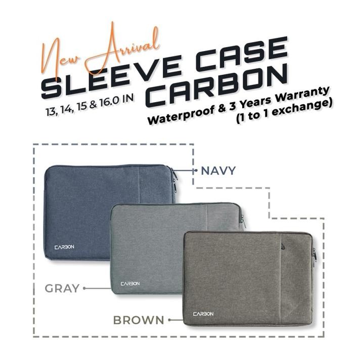 JK TAS LAPTOP SLEEVECASE SOFTCASE CARBON 11-14 INCH15-16 INCH