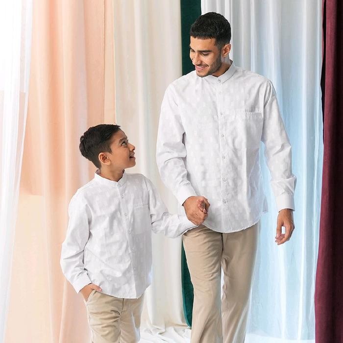 TERLARIS Casella Baju Koko Pria Lengan Panjang Koko Couple Ayah-Anak Nizar READY STOCK