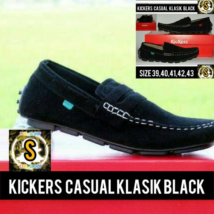 Sepatu Pria Kickers ,Sepatu Kickers Casual Klasik Black