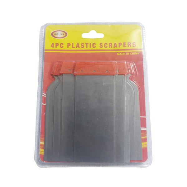 Kapi Kape Set 4 Pcs HISUKA Alat Dempul Plamir Kompon Tembok Dinding Semen Scraper Skrap Set Besi Gag