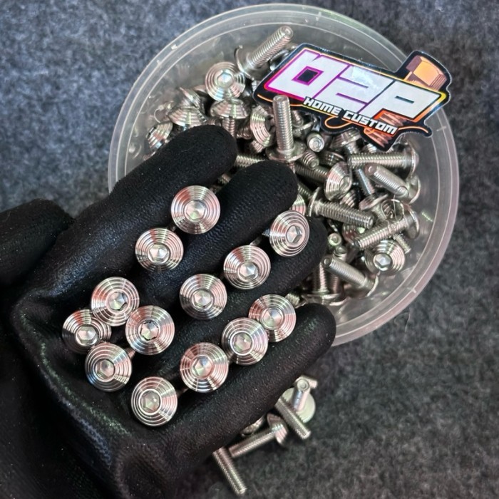 KUALITAS Baut 10 baut m6 kepala lebar L stainless