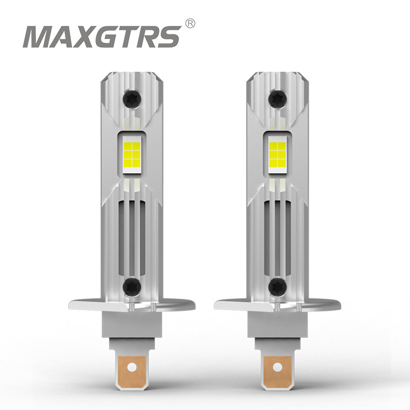 MAXGTRS 2Pcs Canbus LED Light Bulb H1 LED Headlight Mini Size Design