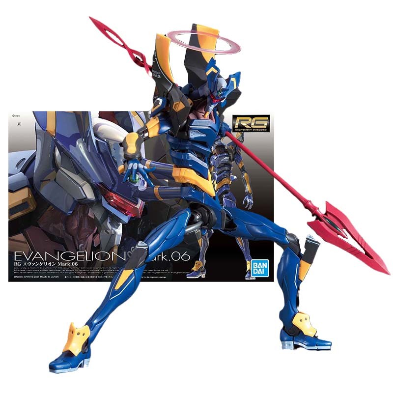 Bandai Figure Evangelion Model Kit Anime Figures RG EVA Mark 06 Collection Model  Action Figure Toys
