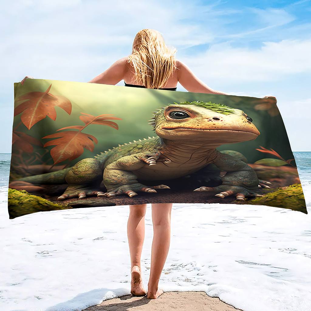 Dinosaur Microfiber Oversize Beach Towel,Sand Free Beach Towel Oversized Beach Towel Extra Large Plu