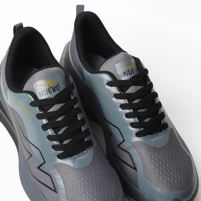 STOK TERBATAS  SEPATU OLAHRAGA PRIA NUEVO RUNASTIC GREY/GREY SNEAKERS COWOK RUNNING SPORT LARI