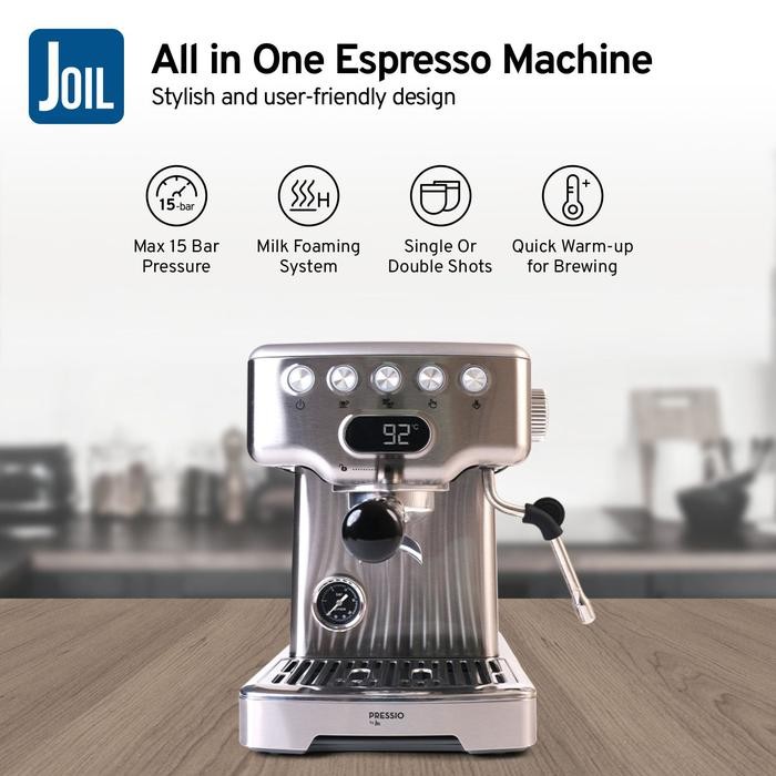 HariPromo- Joil Pressio Origin Mesin Kopi Espresso Machine Rumahan Brewing Pressure15 Bar - Ep1