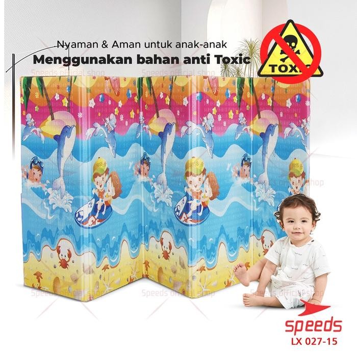 Doritoki x Speeds Matras Bayi Tebal 8MM Playmat Bayi Karpet Lipat Anak/Bayi Tikar Lipat Foam Matras