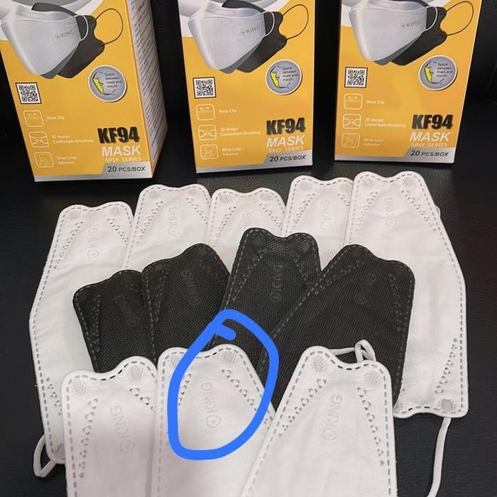 KJB Masker KF94 King Mask hitam 20pcs