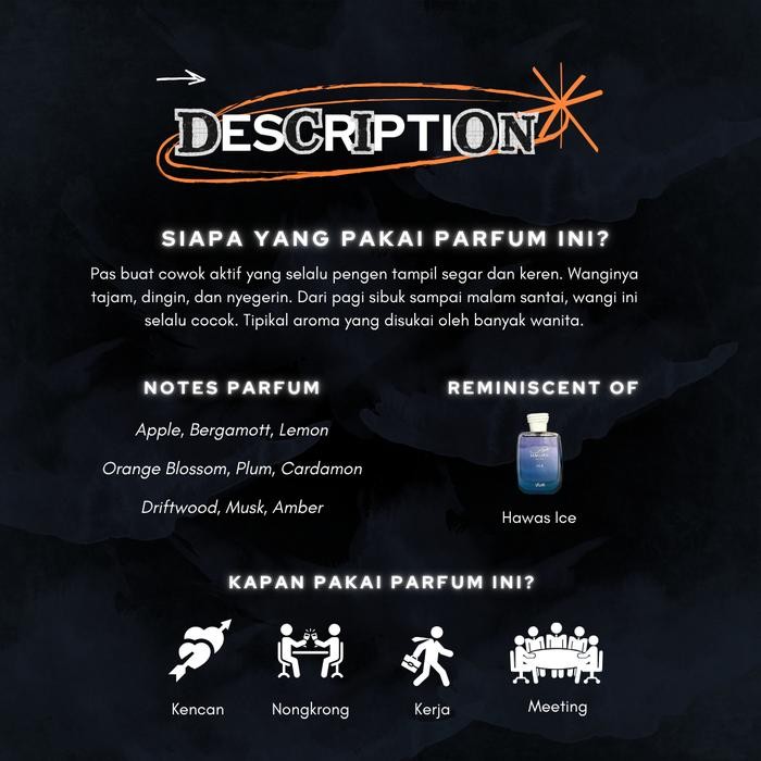 Ftr Ice Series Extrait De Parfum 100Ml - 35Ml - Parfum Pria Wangi Tahan Lama - Long Lasting -