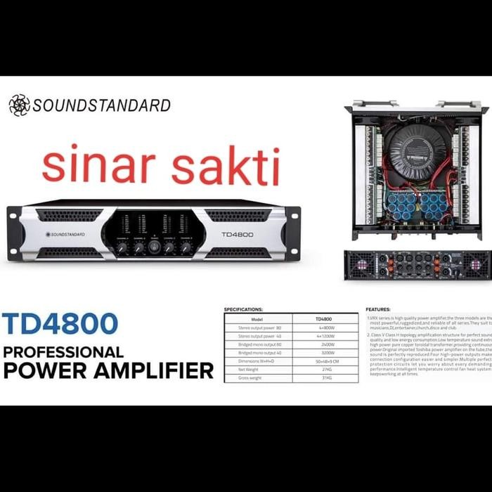 Grosir Power Amplifier Soundstandard Td4800 Td 4800 4Ch Soundstandar Terlariss 