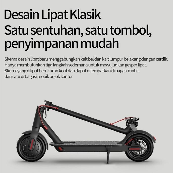 Sport13- Ebuy Skuter Elektrik Listrik Lipat 8.5 Inchi Daya Tahan Baterai 25Km